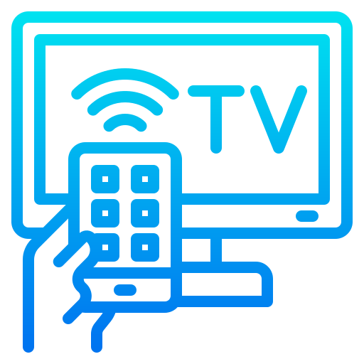icone tv azul
